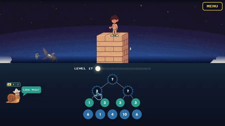 The snail's help on the number tree